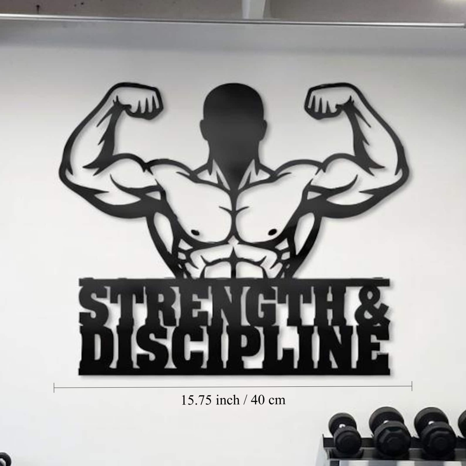 Home Gym In Garage - CIFBUY Iron Wall Art Bodybuilder Silhouette
