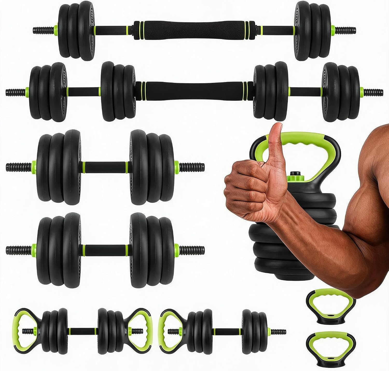 Home Gym Packages - 4 in 1 Adjustable Dumbbell Set,