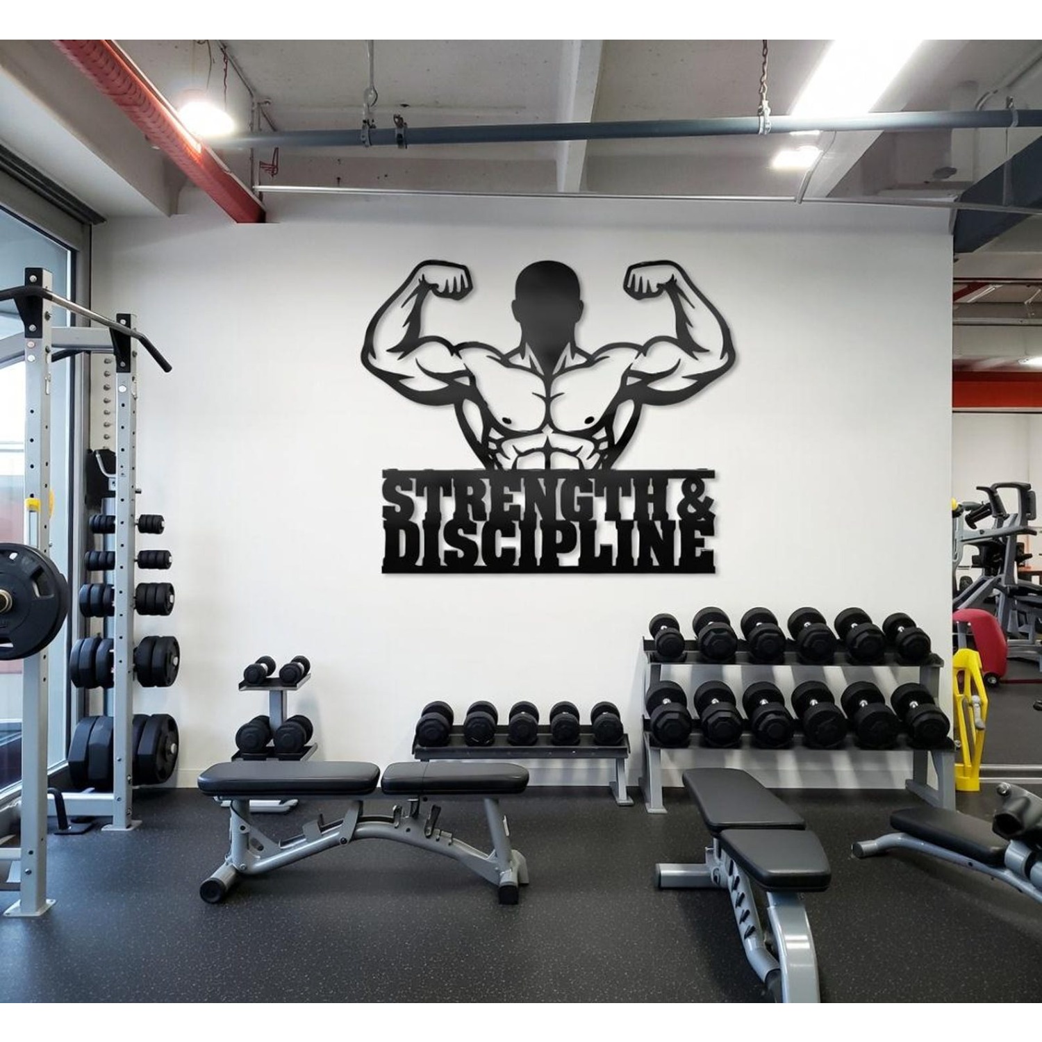 CIFBUY Iron Wall Art Bodybuild - Home Gym In Garage ulasan dan harga