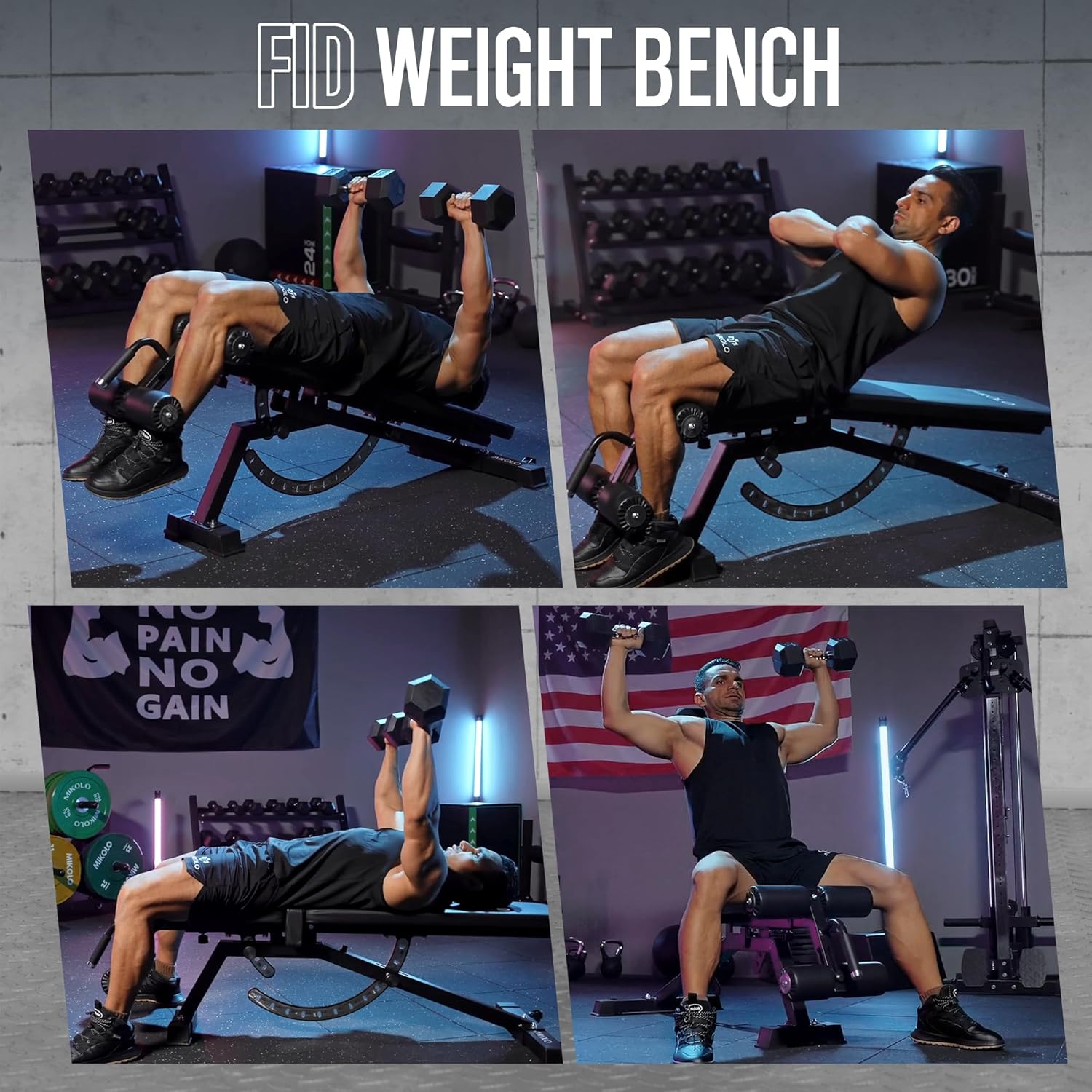 Home Gym Weight Bench - Steel  - Home Gym Bench ulasan dan harga