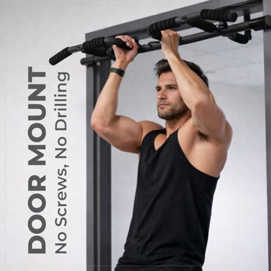 Doorway Pull Up Bar Set with S - Home Gym Workout ulasan dan harga
