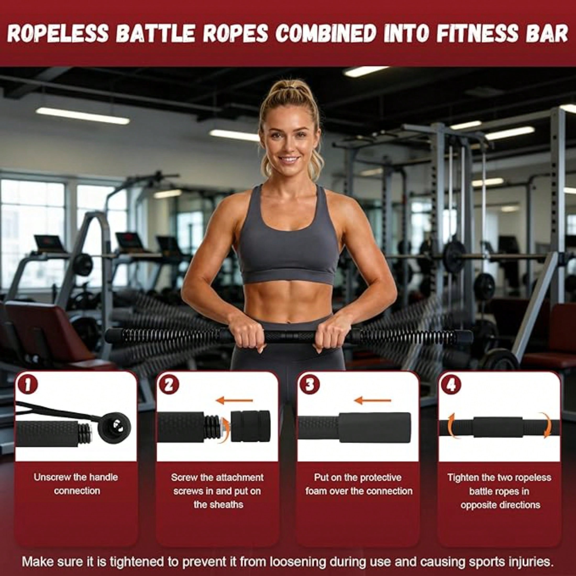 2-in-1 Upgraded Cordless Battl - Fitness Home Gym Equipment ulasan dan harga