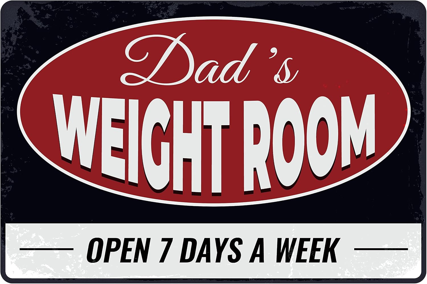 Vintage Metal Tin Sign - Retro - Home Gym In Garage ulasan dan harga